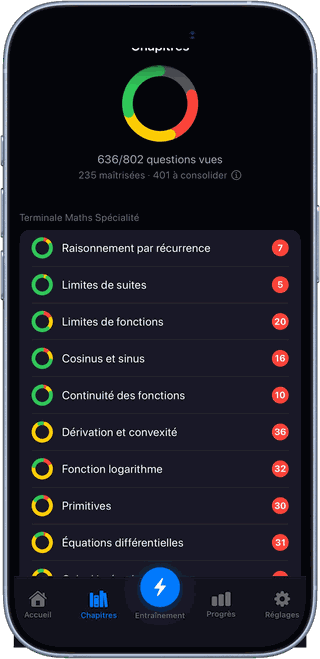Aperçu de l'app Bachelier Maths sur iPhone
